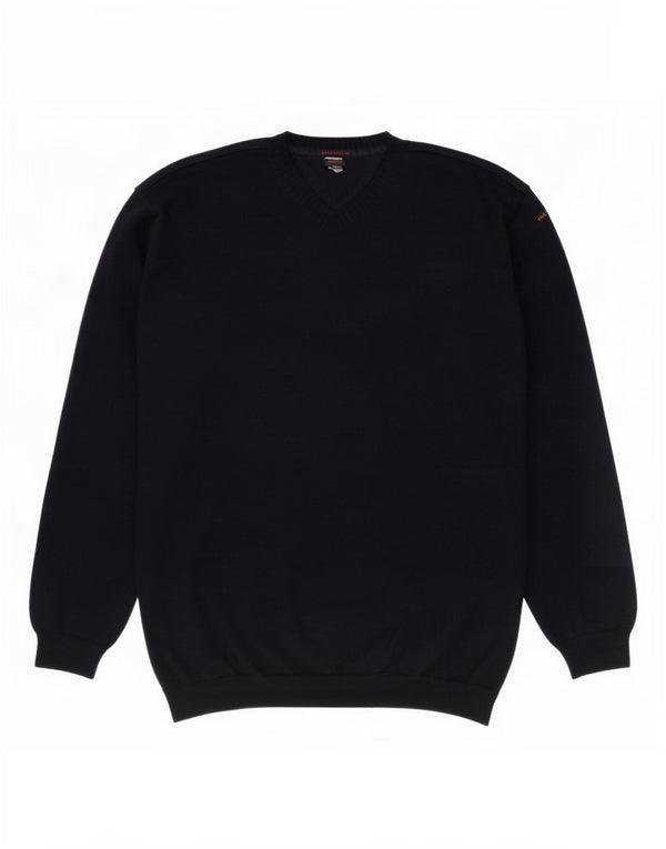 Pulover pentru bărbați Paul & Shark BRETAGNE cu decolteu în V, 4XL, lână nouă, albastru bleumarin