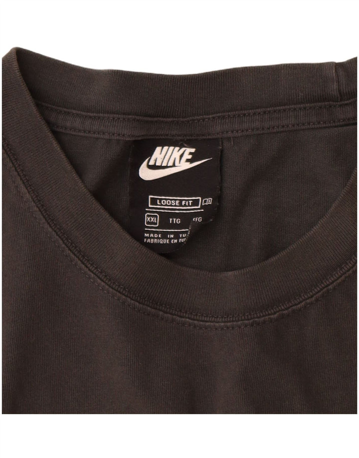 Tricou grafic NIKE pentru bărbați, 2XL, negru, bumbac