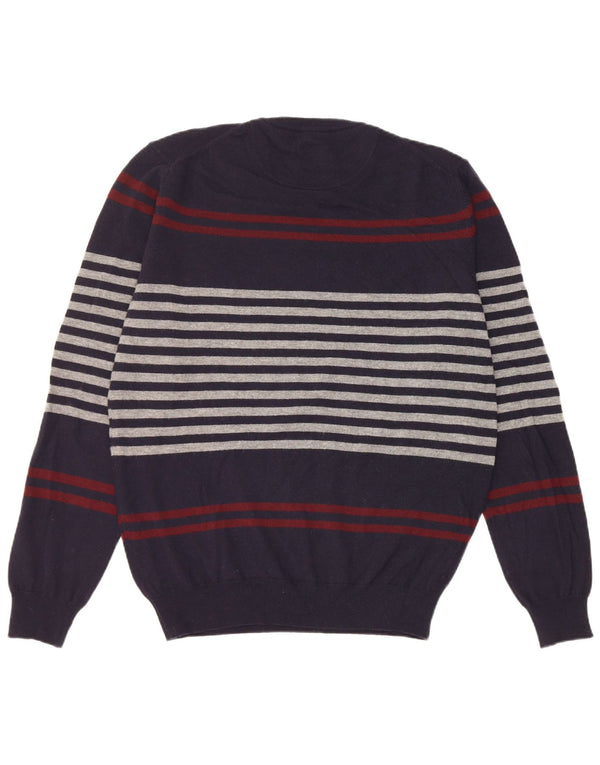 Marina Yachting Pulover pentru bărbați cu gât crew pulover XL bleumarin cu dungi