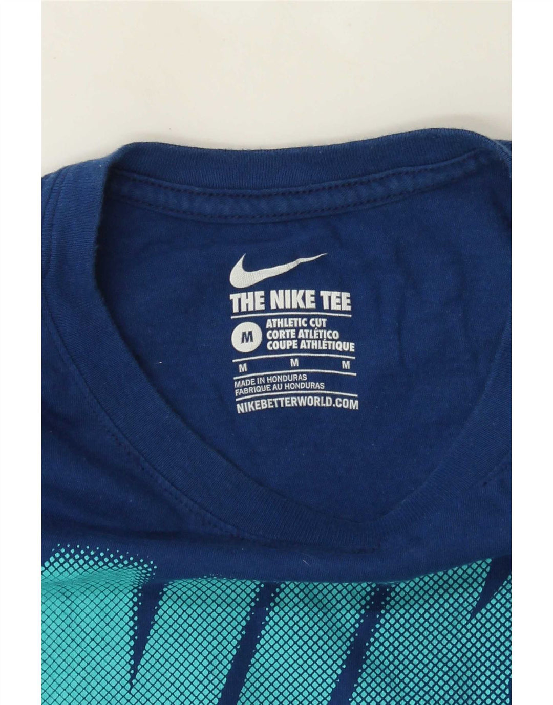 Tricou grafic Nike pentru bărbați, cu croială atletică, top mediu, bleumarin