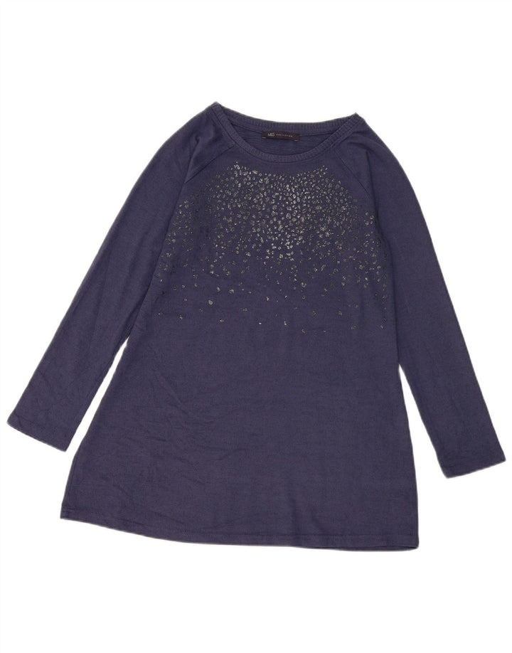 Top cu tunică cu mânecă lungă pentru femei Marks & Spencer UK 10 Mic bleumarin