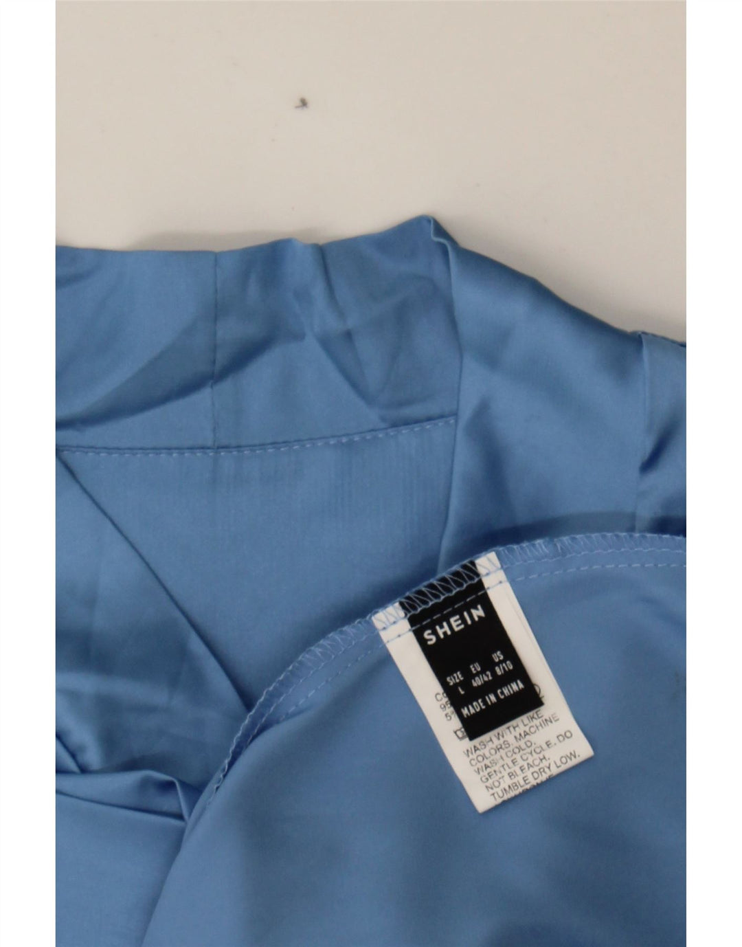 SHEIN Womens Long Sleeve Maxi Dress UK 14 Large Blue Polyester Vintage Shein and Second-Hand Shein from Messina Hembry 