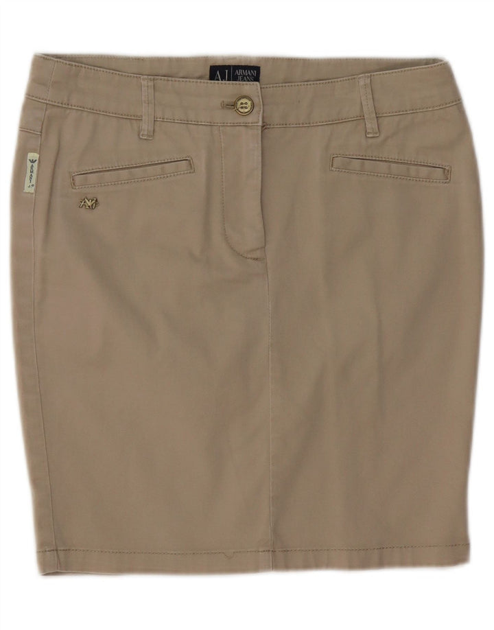 Fusta Creion Femei ARMANI EU 40 Medium W30 Bumbac Bej