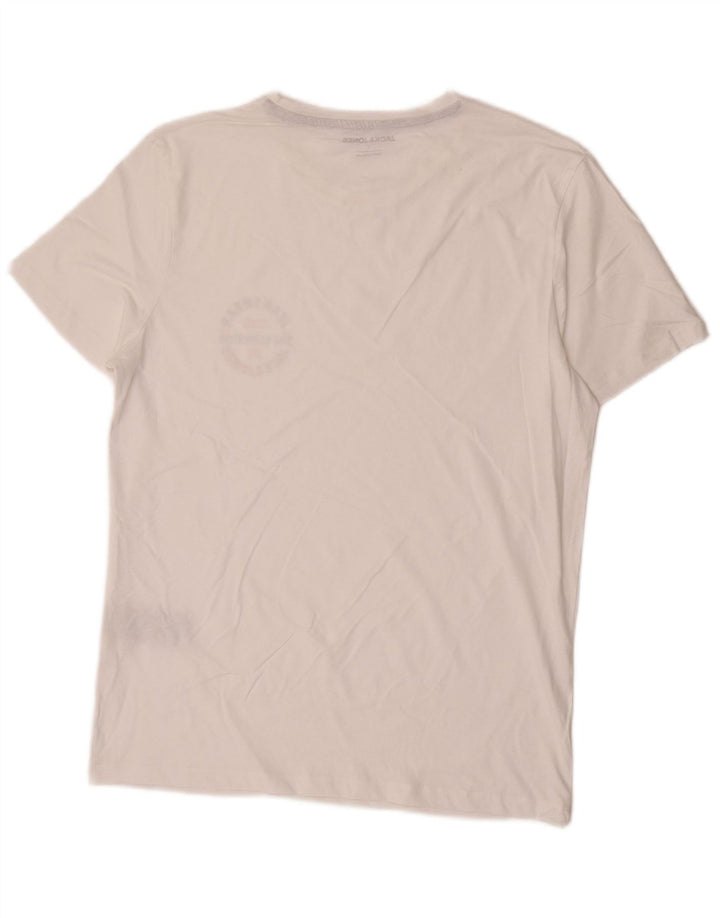 Tricou Jack & Jones pentru bărbați Top mare din bumbac alb