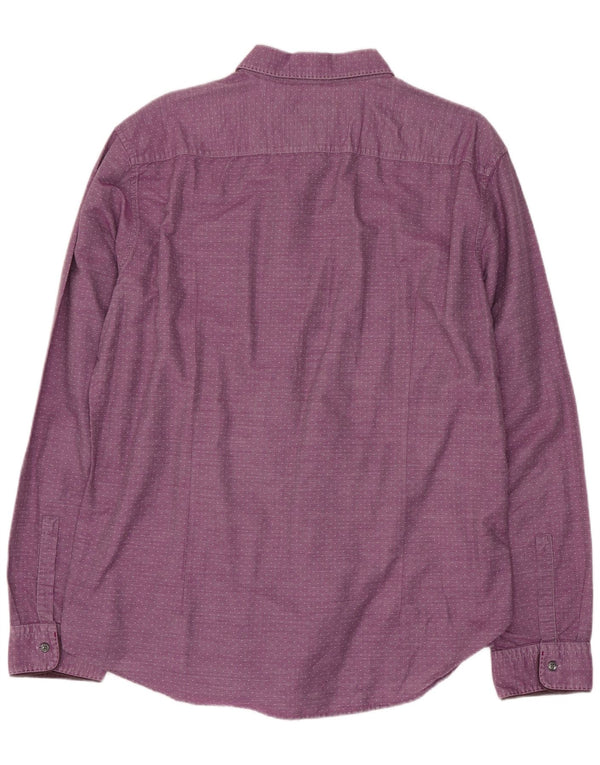 Cămașă pentru bărbați Hugo Boss Slim Fit XL, bumbac cu pete violet