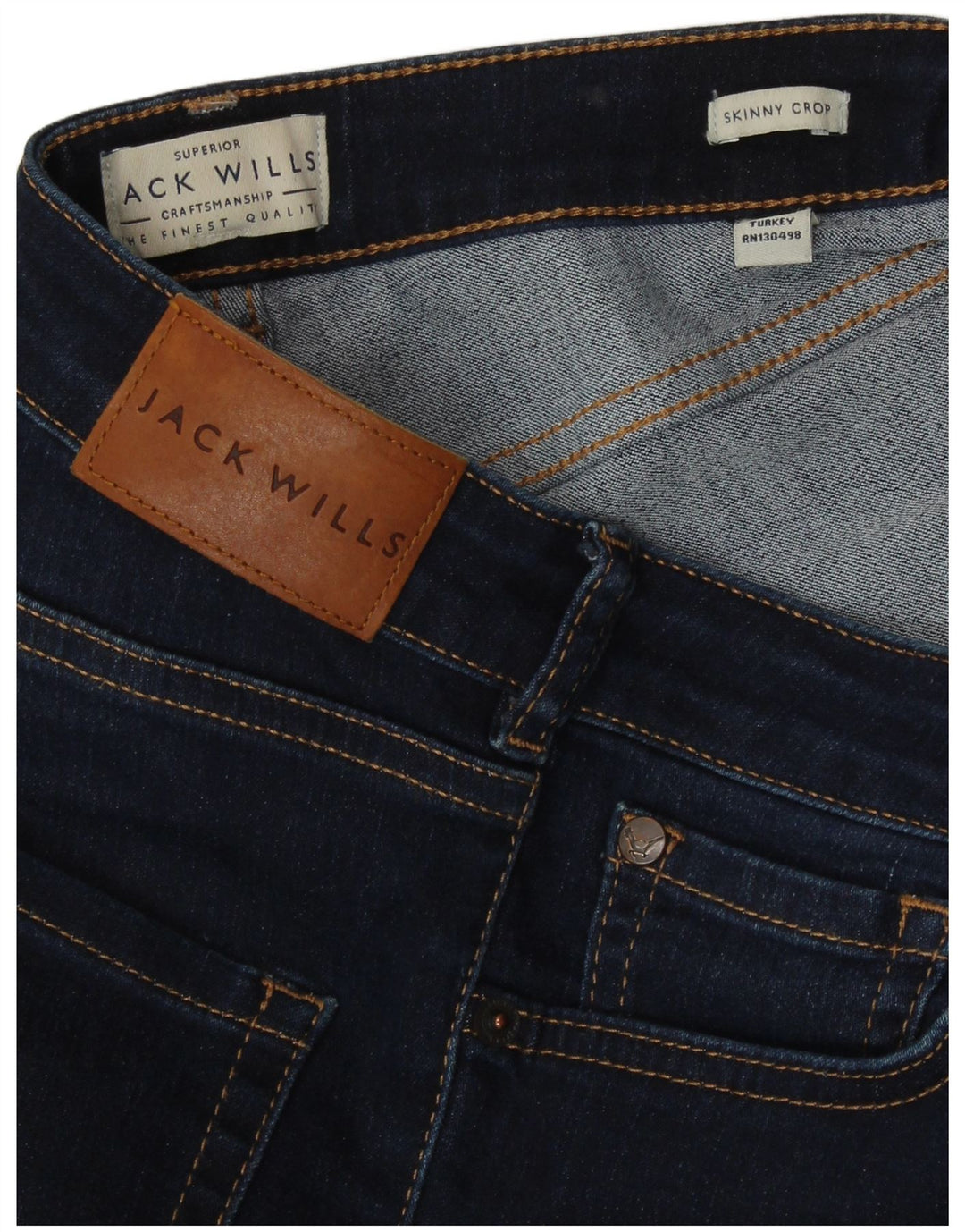 JACK WILLS Blugi skinny crop pentru femei W27 L25 bleumarin