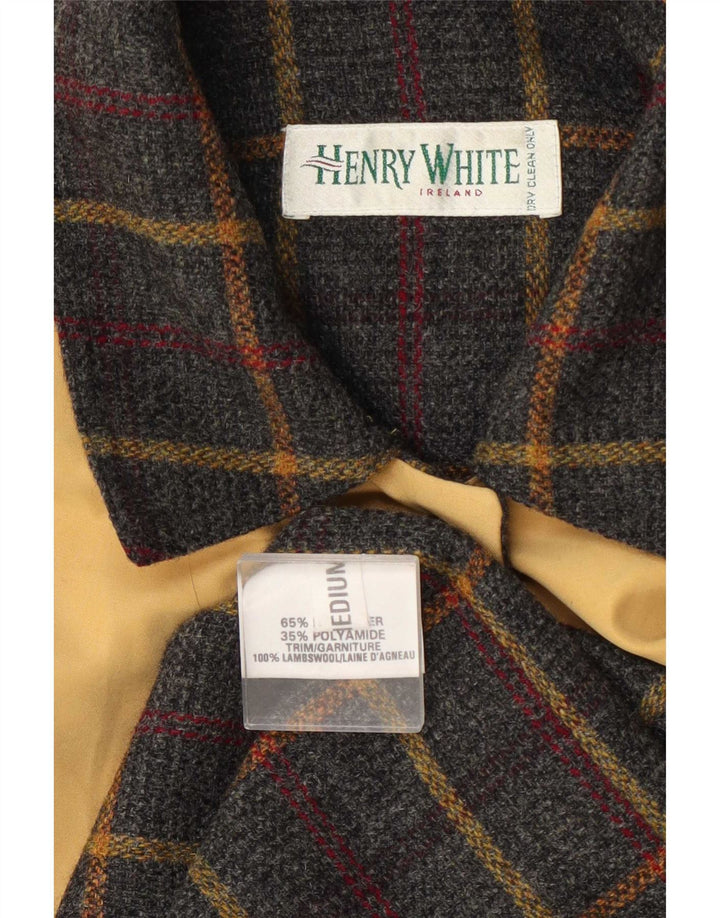 Palton pentru femei Henry White UK 14 Poliester cu carouri galbene medii