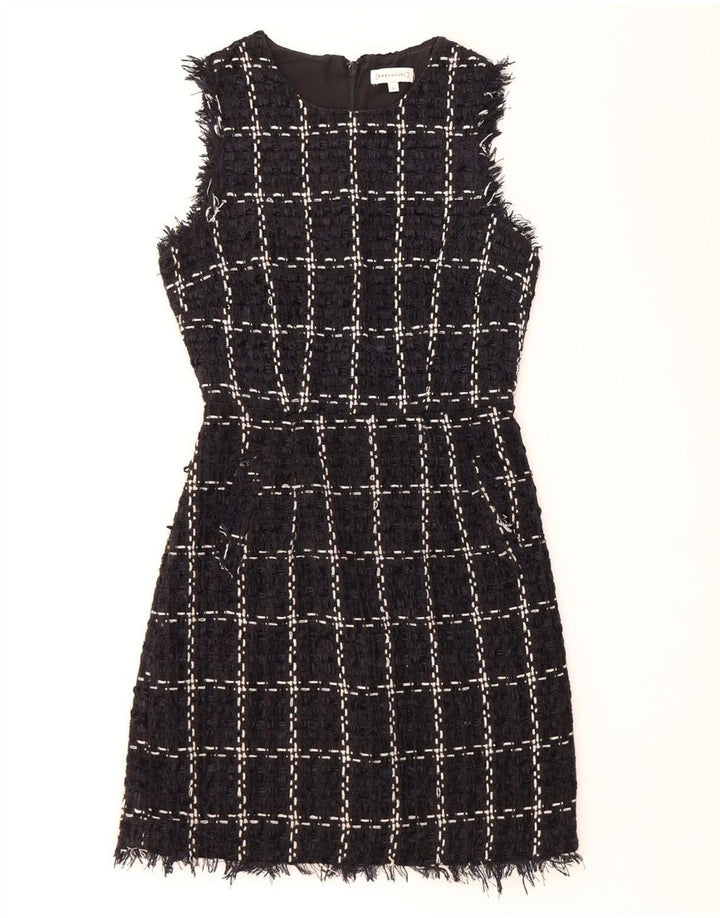 WAREHOUSE Rochie fără mâneci pentru femei UK 8 Mic, bleumarin, cu carouri