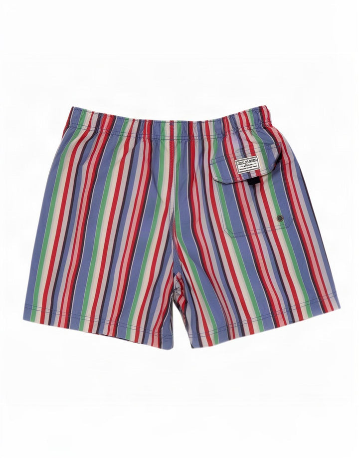 Pantaloni scurți de înot Tommy Hilfiger pentru bărbați, poliester cu dungi mari, multicolore