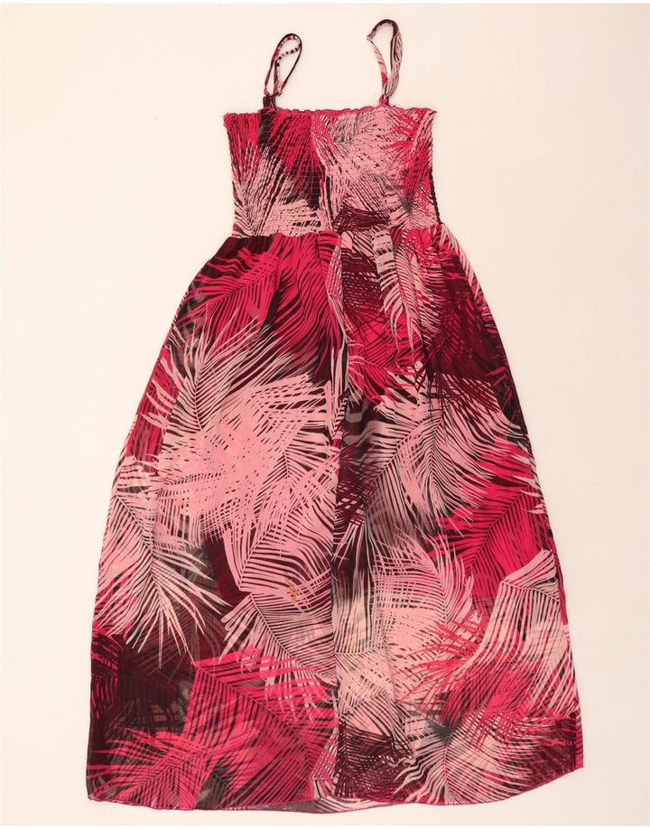 JANINA Womens Maxi Sundress IT 50/52 XL Pink Floral Polyester Vintage JANINA and Second-Hand JANINA from Messina Hembry 