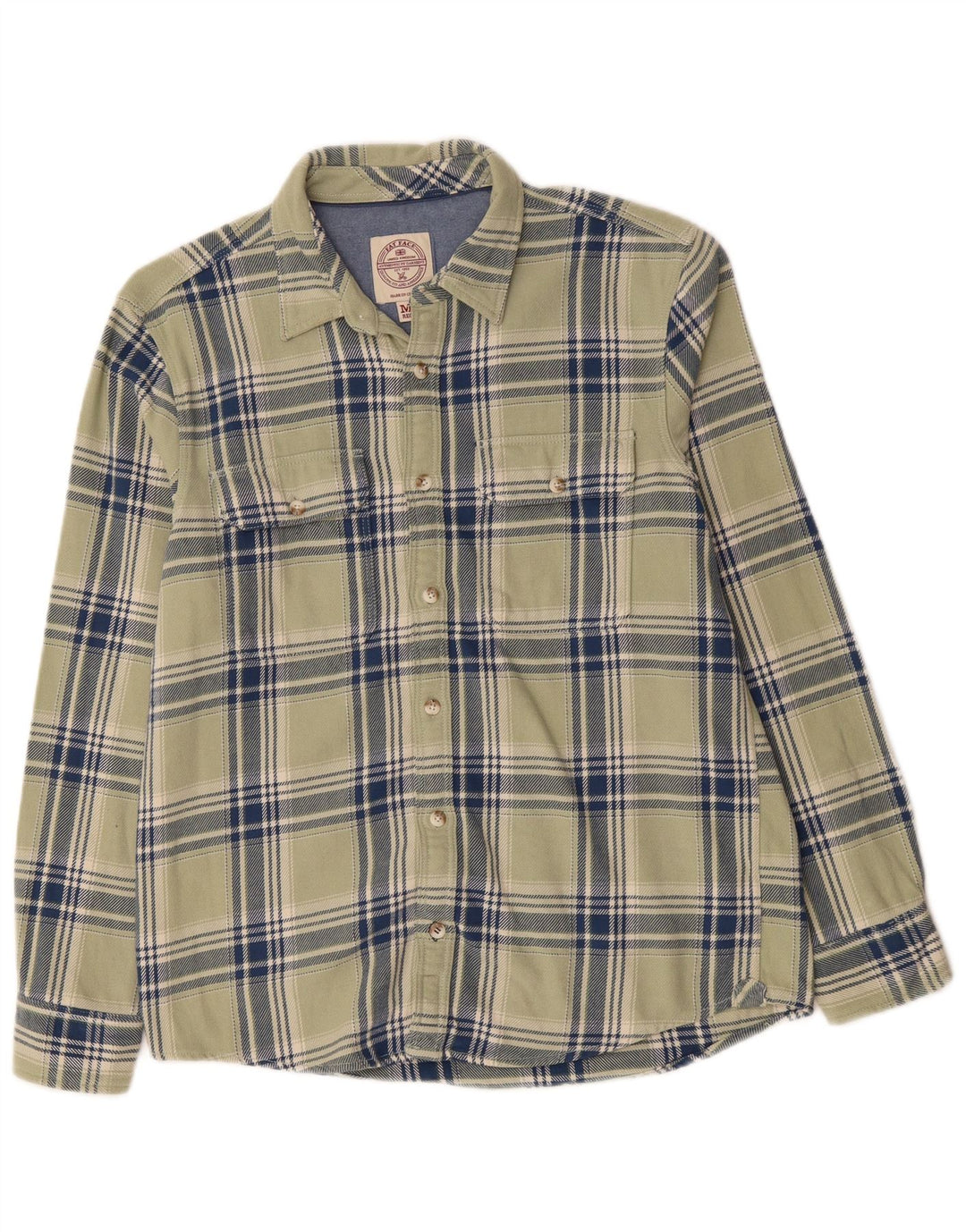 FAT FACE Mens Shirt Medium Green Check Cotton