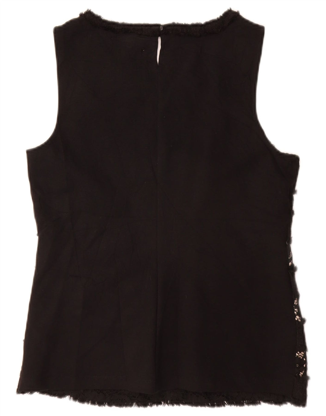 Bluză fără mâneci pentru femei J. CREW UK 10 Small Black Floral Viscose