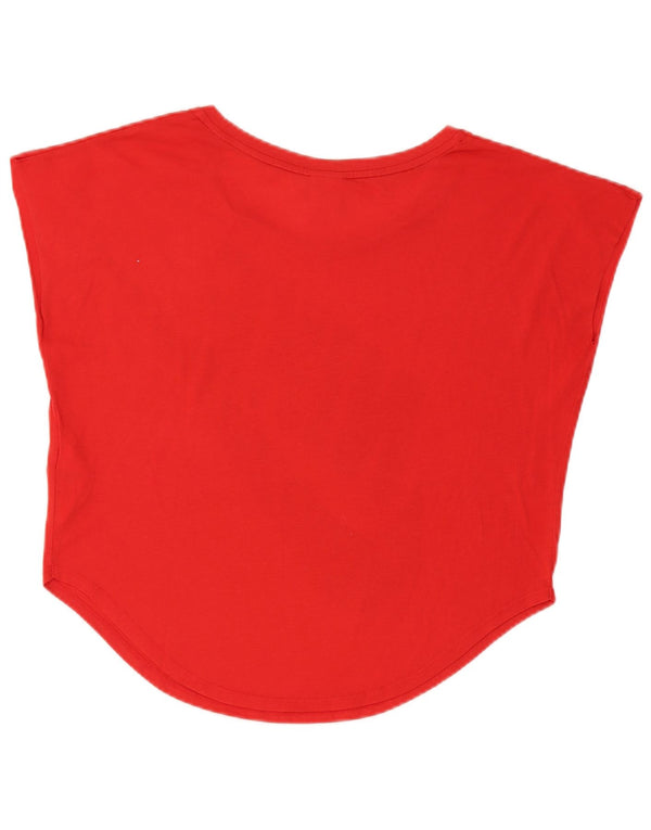 Tricou grafic supradimensionat Nike pentru femei Top UK 8 Small Red Poliester Sports