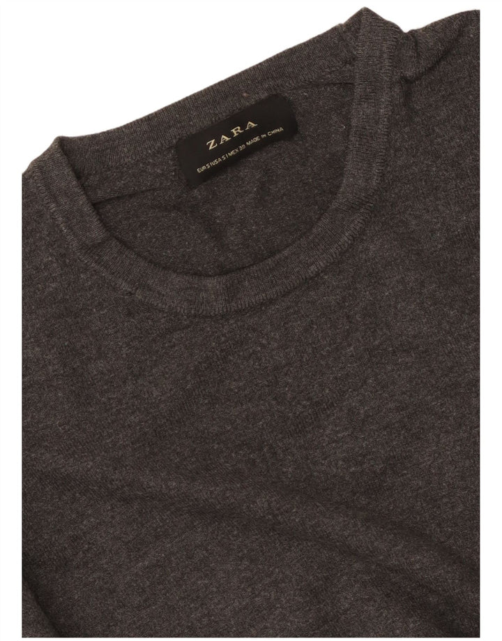 Pulover pentru damă Zara, cu gât turnut, UK 10, Gri mic