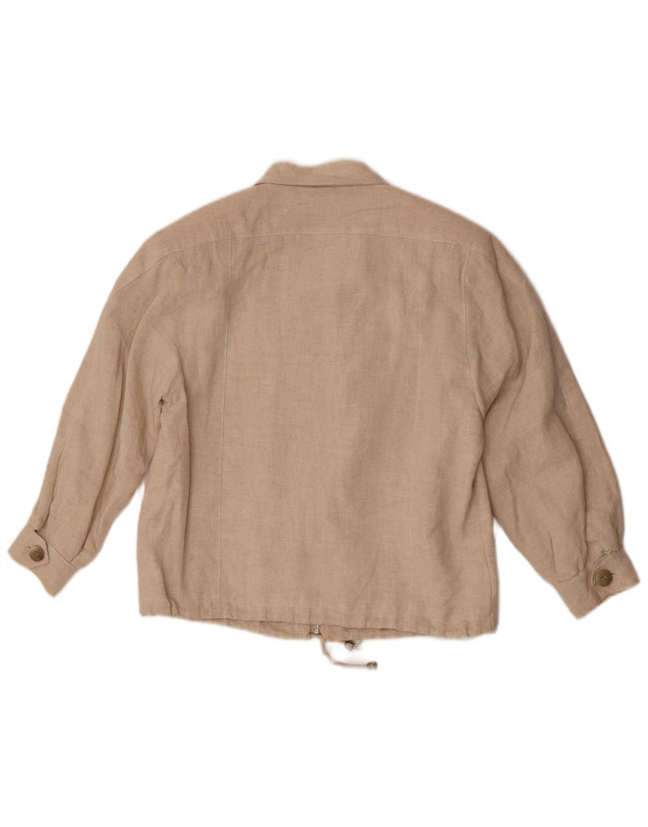 Jachetă bomber supradimensionată pentru femei vintage IT 34 2XS in bej