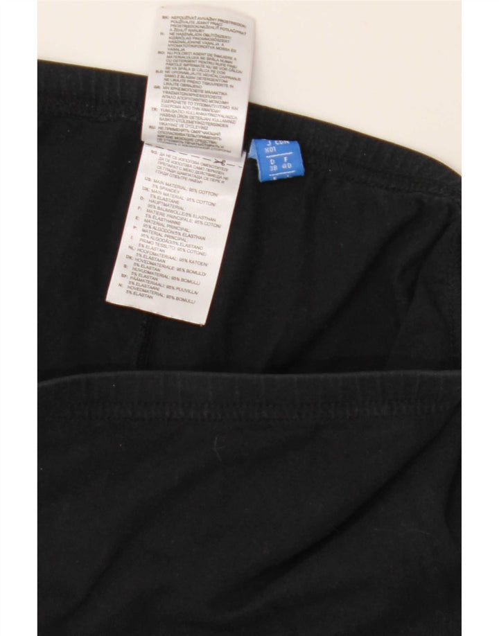 Leggings grafic Adidas pentru femei UK 12, bumbac mediu negru