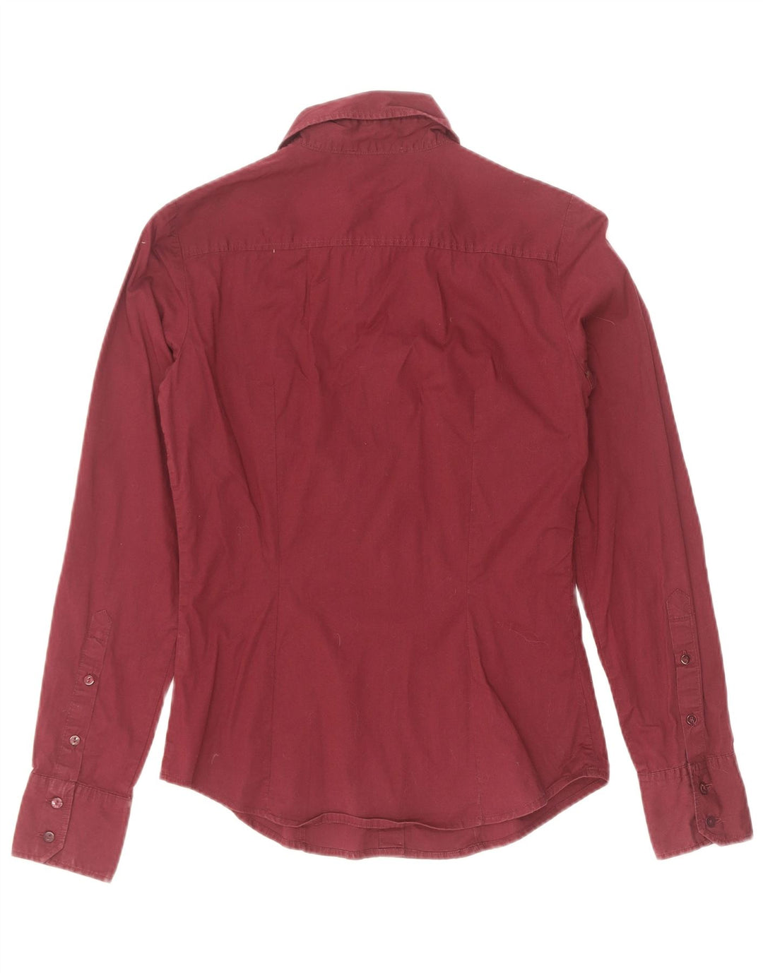 Cămașă Gas Womens UK 10 Small Maroon Bumbac