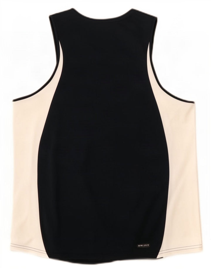 Vest Vest Top Dri Fit Nike pentru bărbați, mediu bleumarin, poliester color bloc