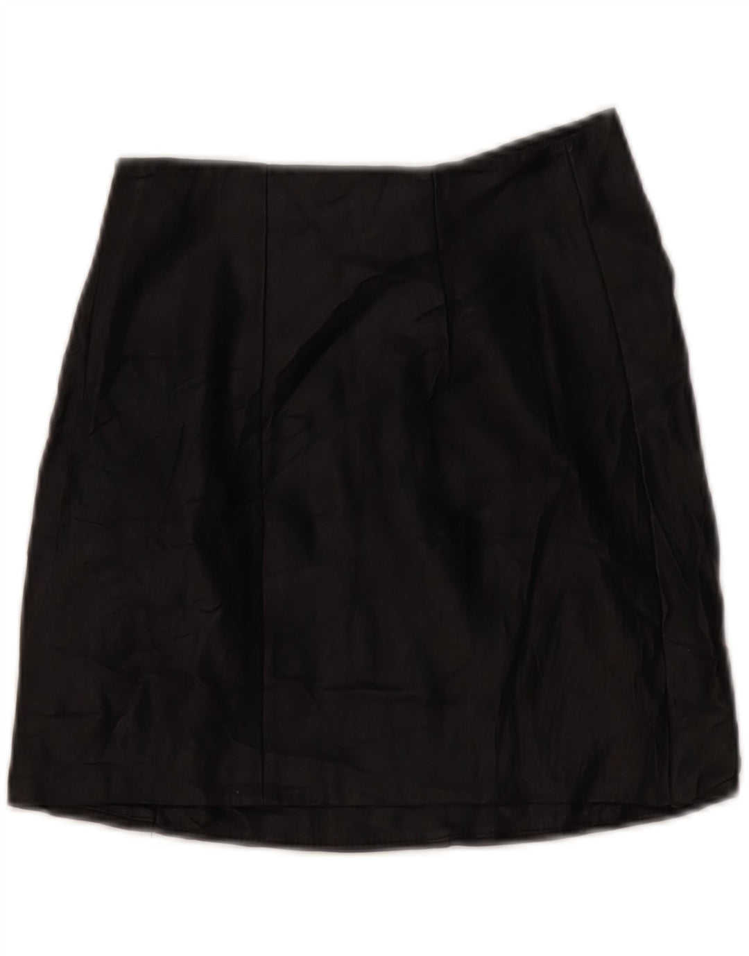 Mini fustă de piele pentru femei BERSHKA XS W24 Negru