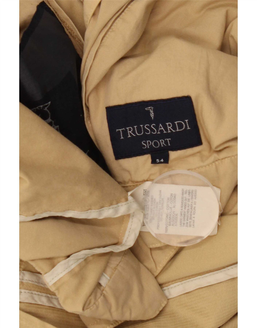 Jachetă Bomber Trussardi pentru bărbați IT 54 2XL bumbac bej