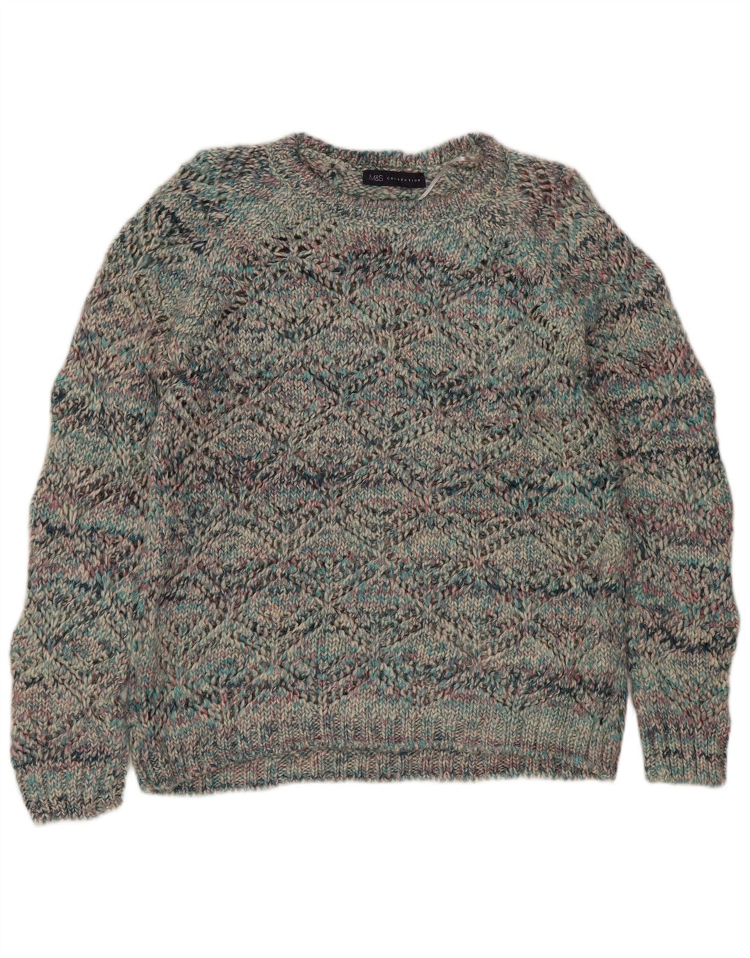 Pulover pentru femei Marks & Spencer cu gât de barcă, UK 10, mic, multicolor