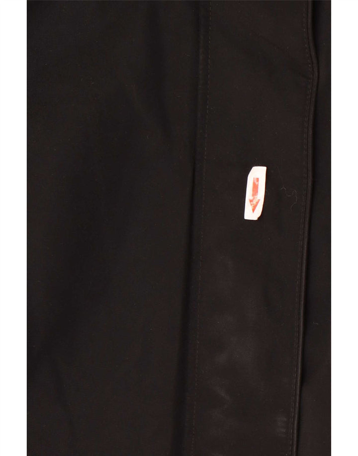 Jachetă parka cu glugă pentru femei Zara UK 18 XL poliester negru