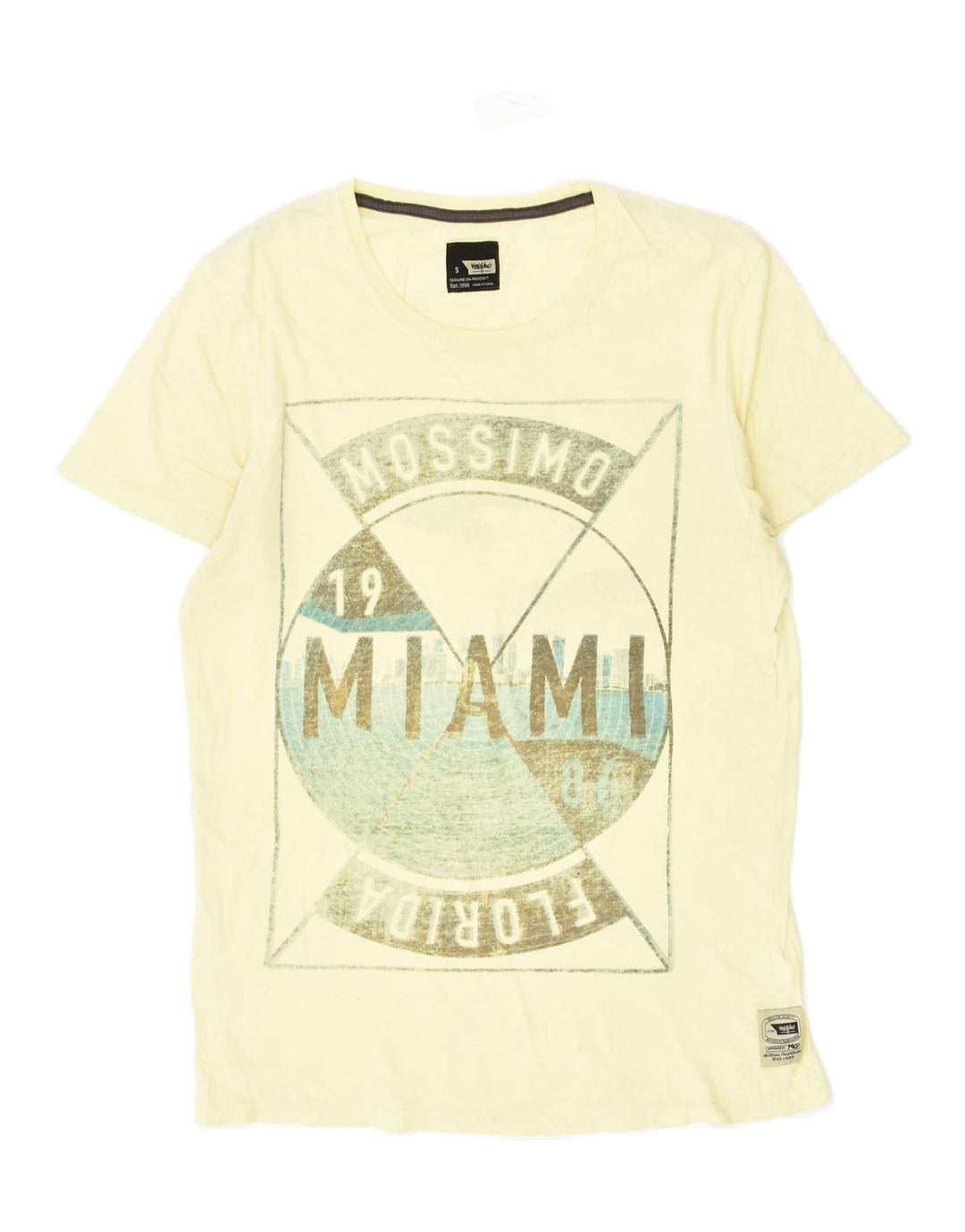 MOSSIMO Mens Graphic T-Shirt Top Small Yellow Cotton | Vintage Mossimo | Thrift | Second-Hand Mossimo | Used Clothing | Messina Hembry 