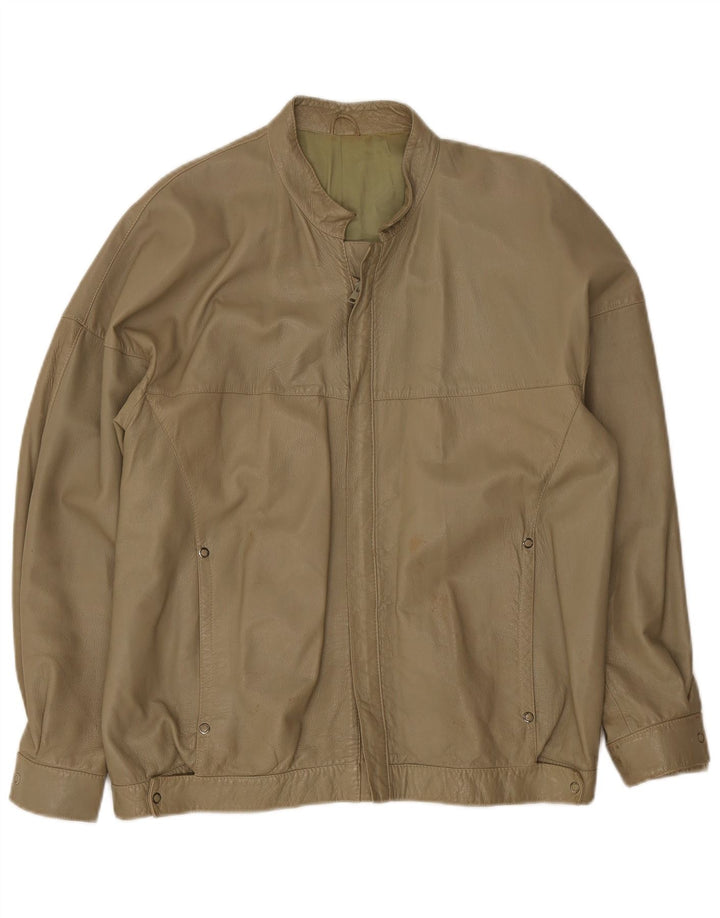 Jachetă de piele vintage pentru bărbați UK 38 Medium Khaki