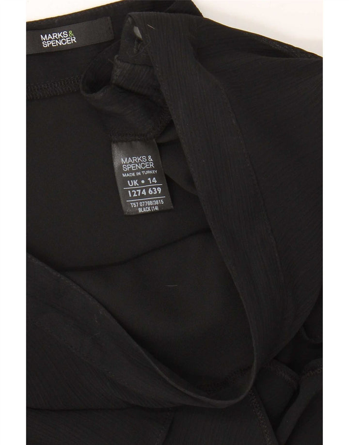 Fusta cu etaje pentru femei Marks & Spencer UK 14 Medium W30 Poliester negru