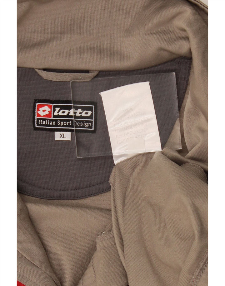 LOTTO Mens Tracksuit Top Jacket XL Grey Polyester Vintage Lotto and Second-Hand Lotto from Messina Hembry 