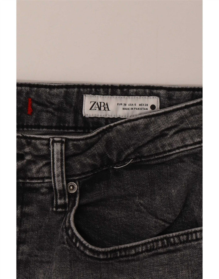 Blugi drepti pentru femei Zara EU 38 Mici W28 L26 Gri