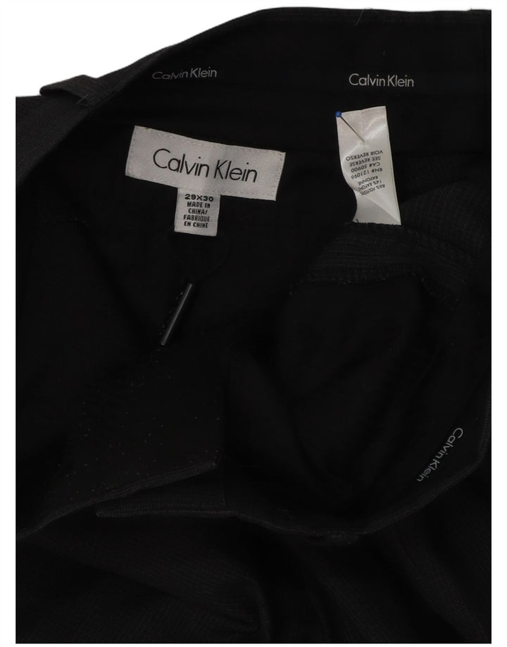 Pantaloni chino drepți Calvin Klein pentru bărbați L29 L30 Poliester negru