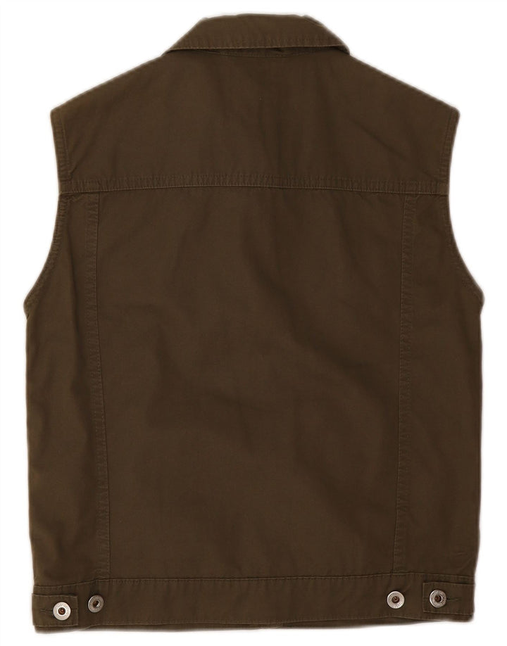 Gilet de denim pentru femei Mustang UK 12 Medium Khaki Bumbac