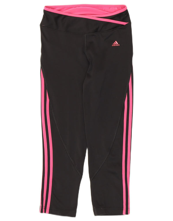 Pantaloni adidas Climalite Capri pentru femei UK 8, poliester negru mic