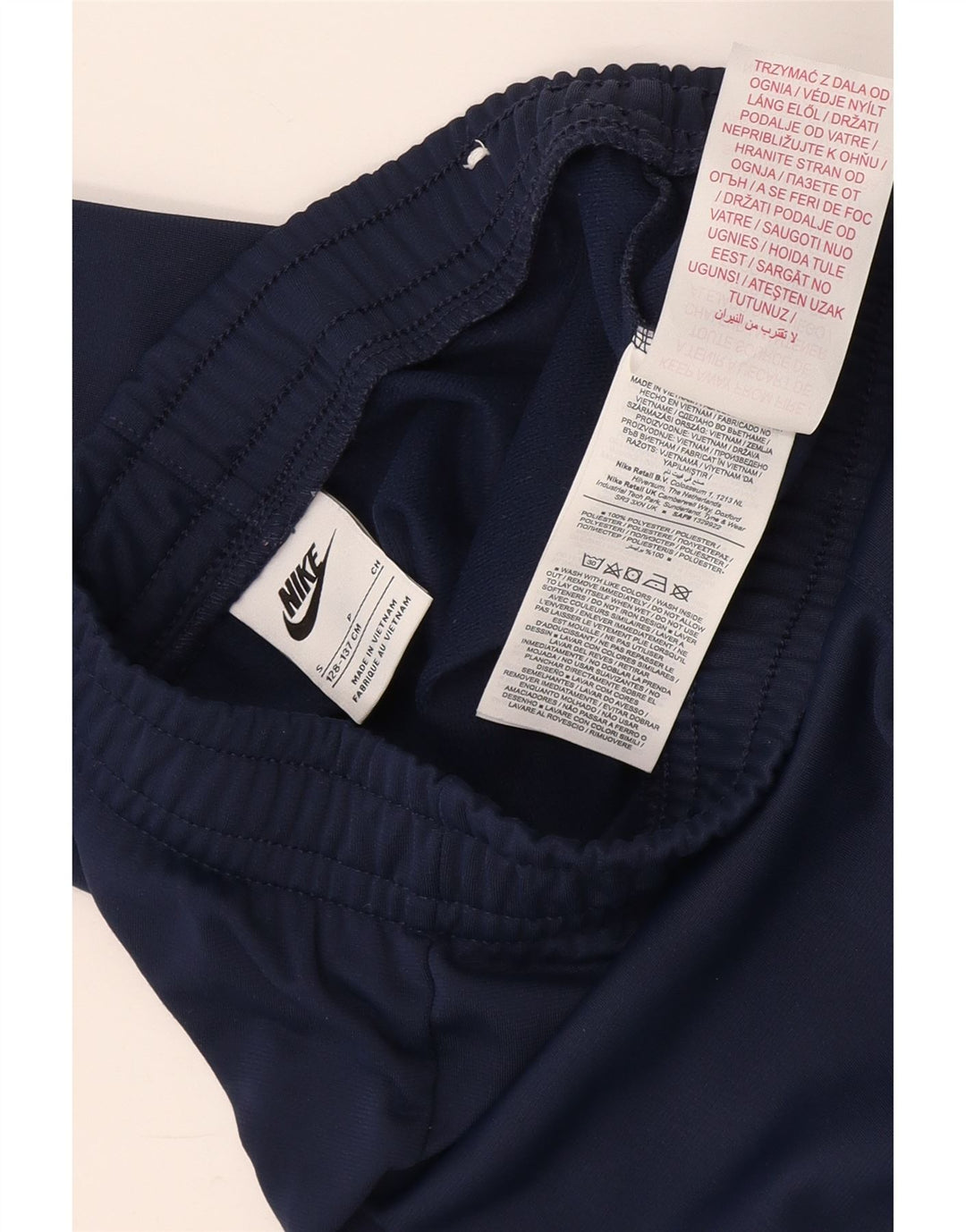 Pantaloni de trening Nike pentru băieți 8-9 ani poliester mici, albastru bleumarin