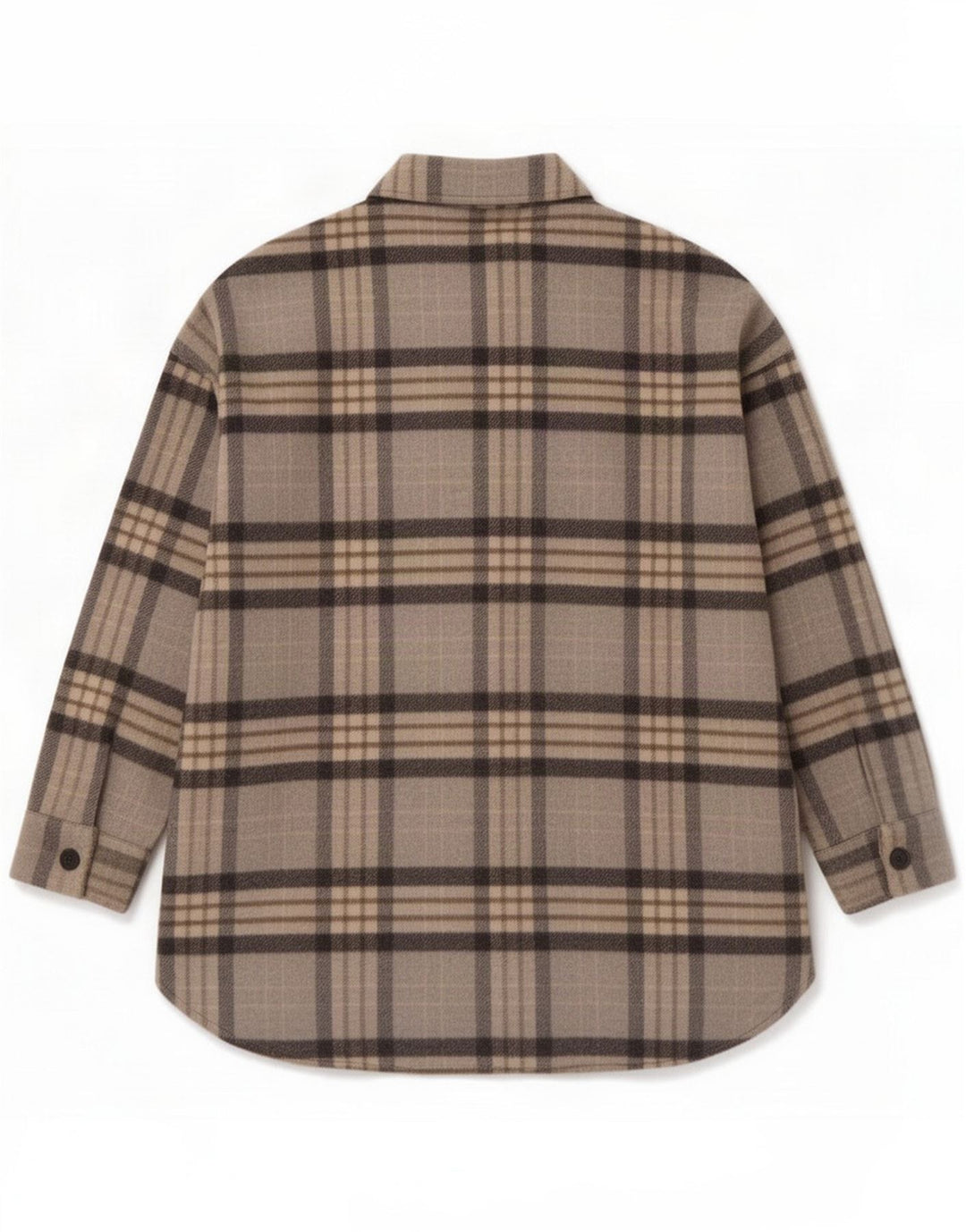 Zara Womens Oversized Flannel Shirt UK 14 Medium Grey Carid Poliester