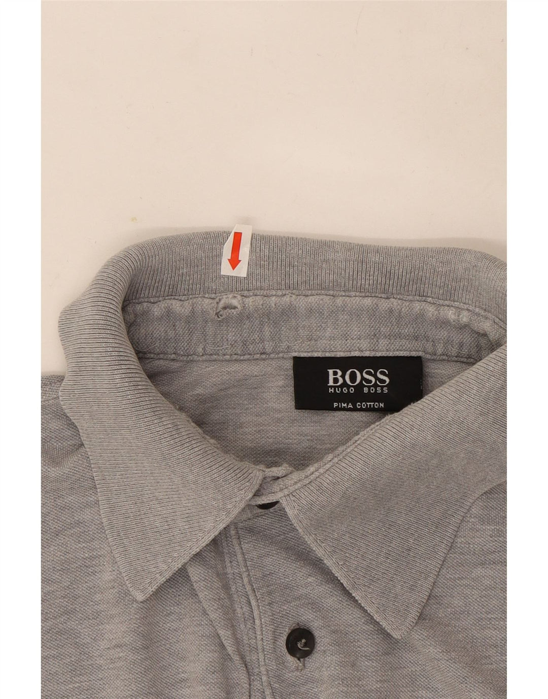 Cămașă polo Hugo Boss pentru bărbați, bumbac cu pete gri mediu