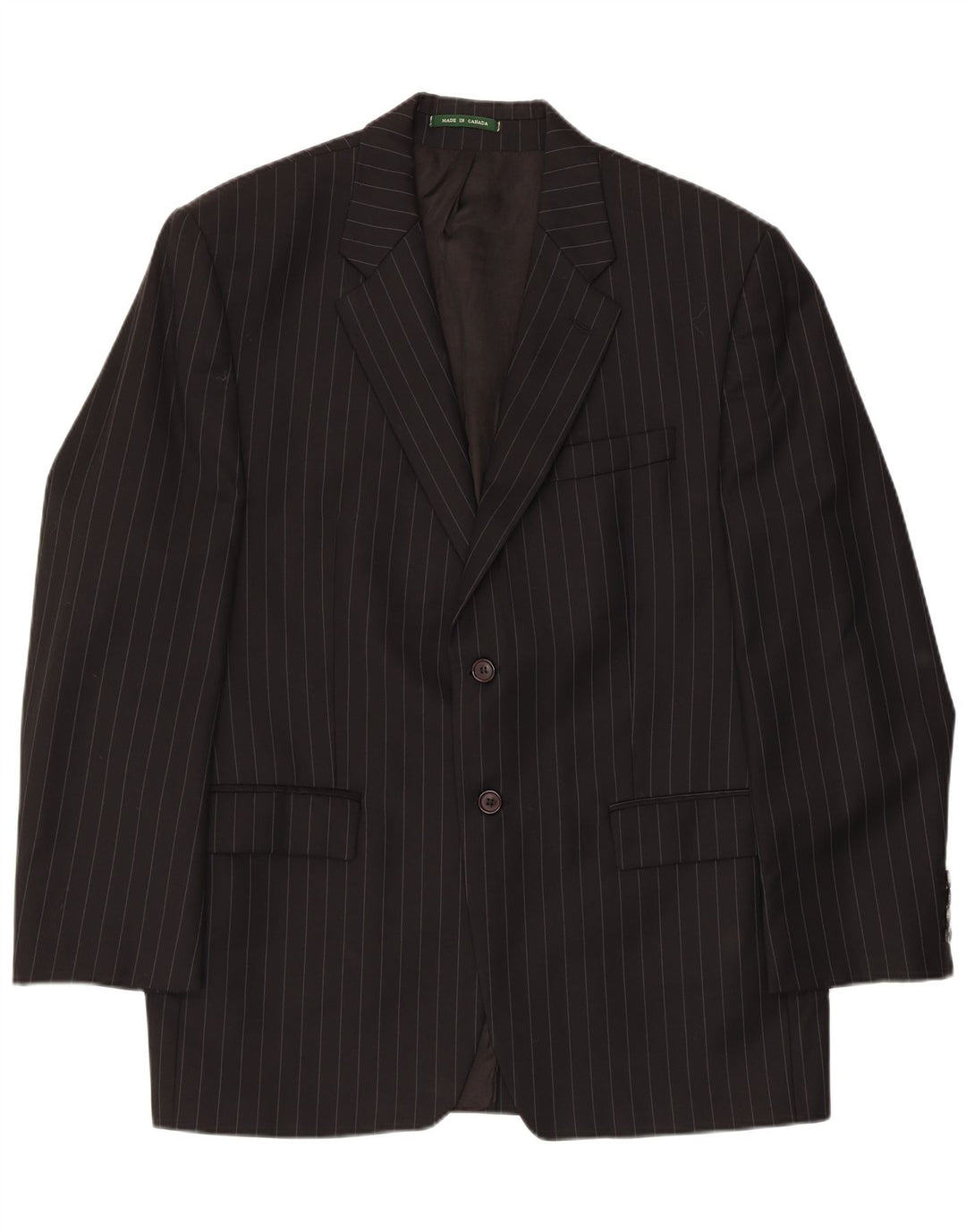 RALPH LAUREN Mens Longline 2 Button Blazer Jacket UK 42 XL Black Pinstripe