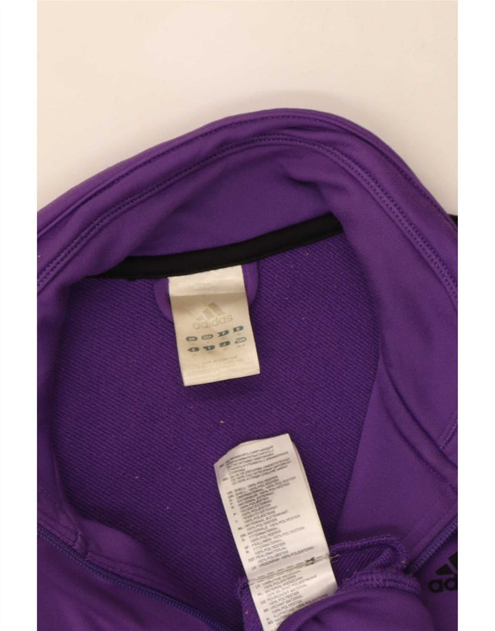 Jachetă de top pentru trening Adidas pentru femei UK 14 Poliester violet mediu