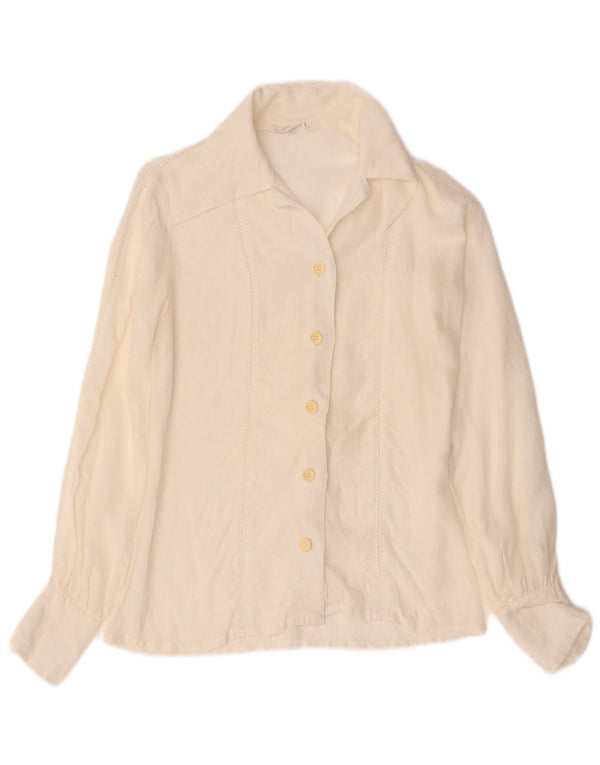 Cămașă Vintage Femei EU 38 Medium White