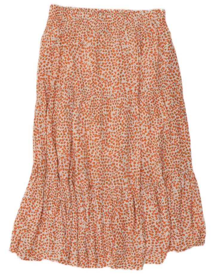 FRENCH CONNECTION Fustă A-Line pentru femei US 8 Medium W30 Orange Floral