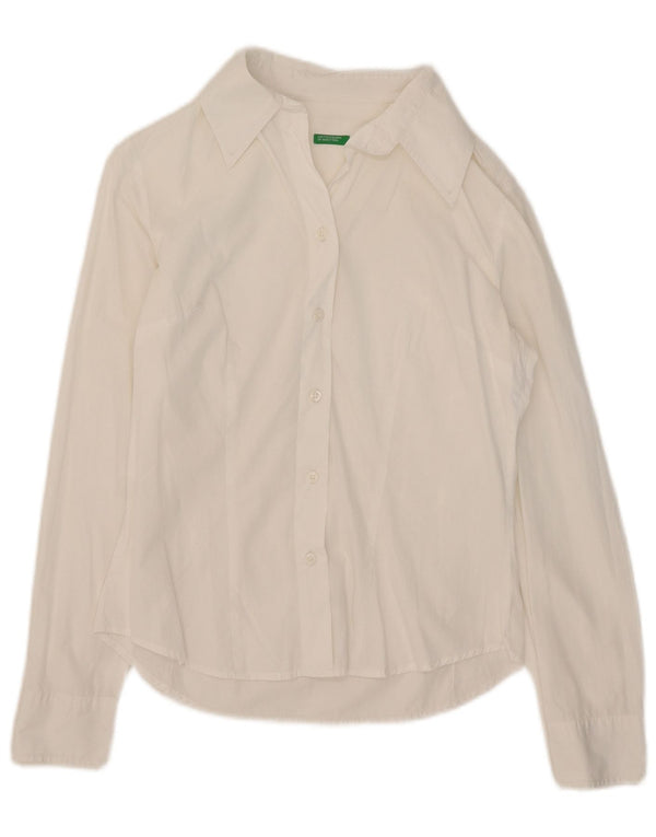 Cămașă Benetton pentru femei UK 12 Medium White