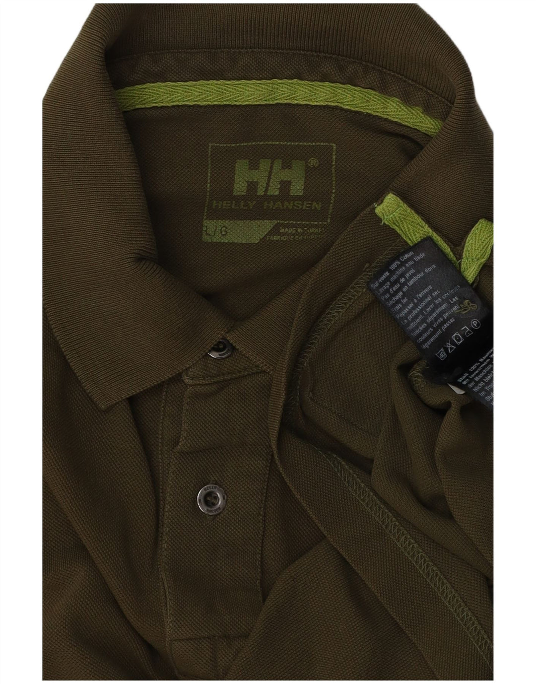 HELLY HANSEN Tricou polo cu grafică pentru bărbați, bumbac kaki mare