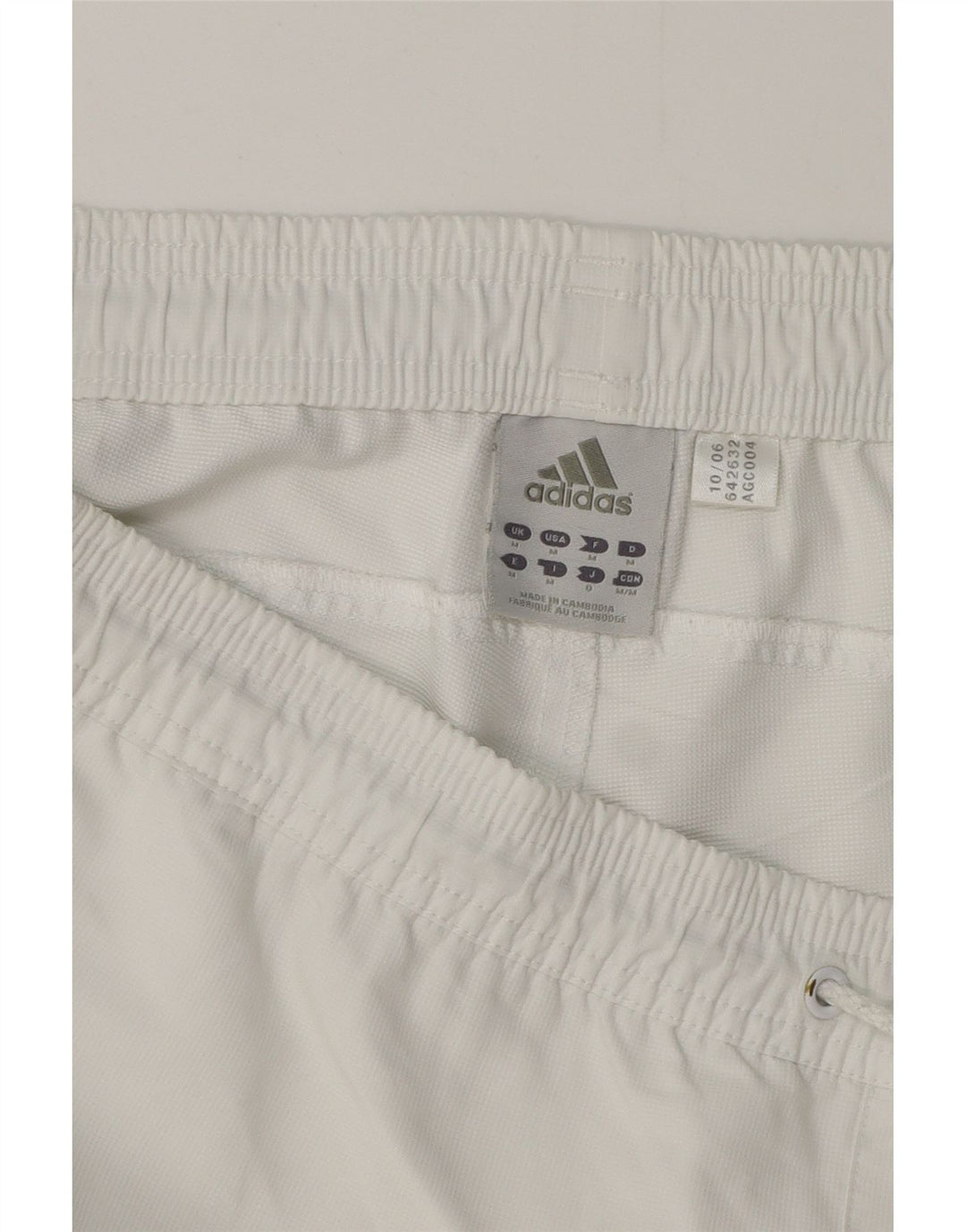 Pantaloni scurți sport adidas pentru bărbați, poliester alb mediu