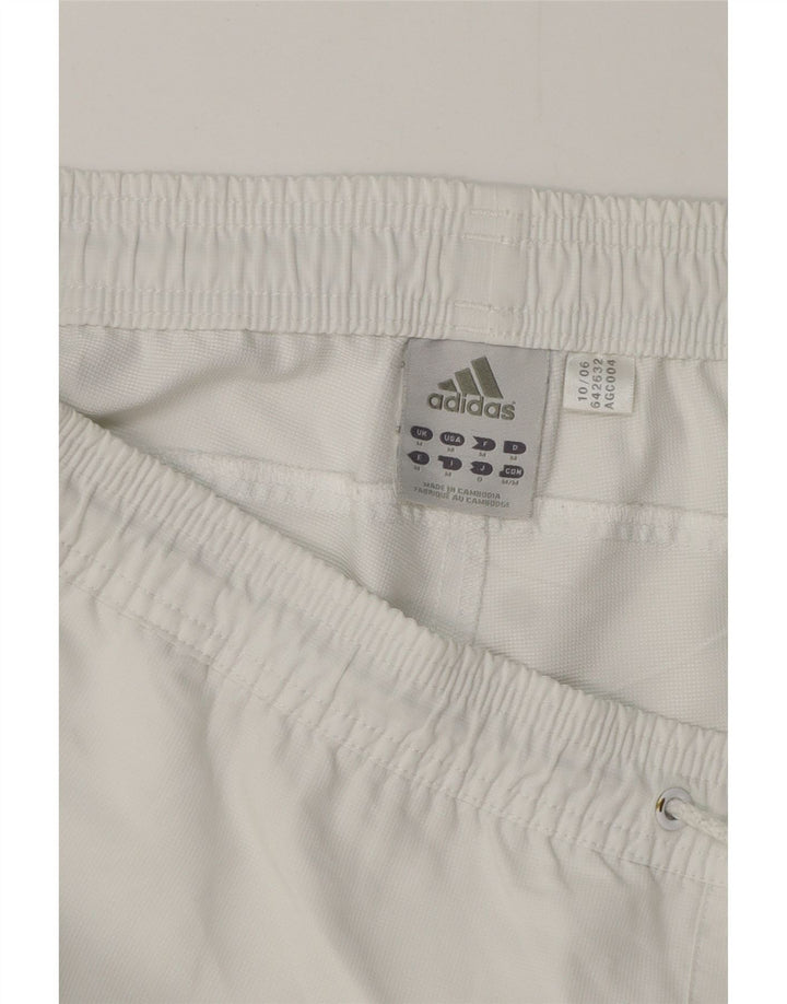 Pantaloni scurți sport adidas pentru bărbați, poliester alb mediu