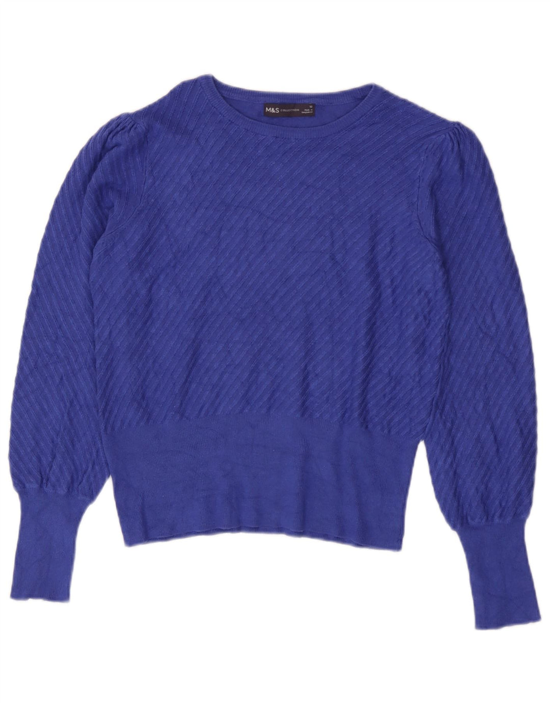 Pulover pentru femei Marks & Spencer cu decolteu cu barca UK 12 Medium Blue