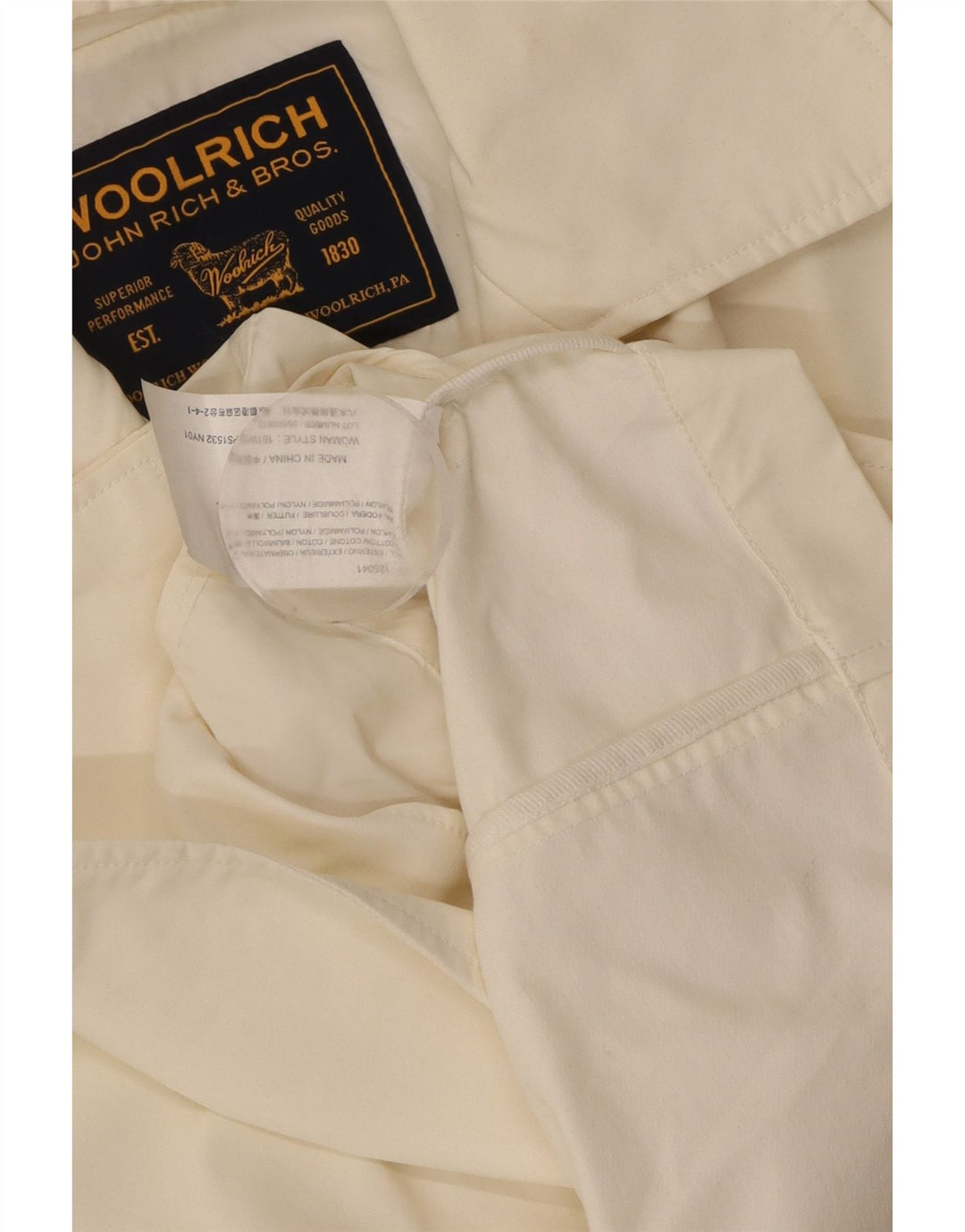 WOOLRICH Palton scurt pentru femeie UK 6 XS bumbac alb