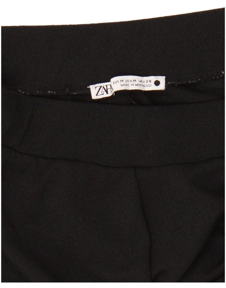 Pantaloni chino pentru femei cu picioare largi Zara Mediu L28 L29 Negru