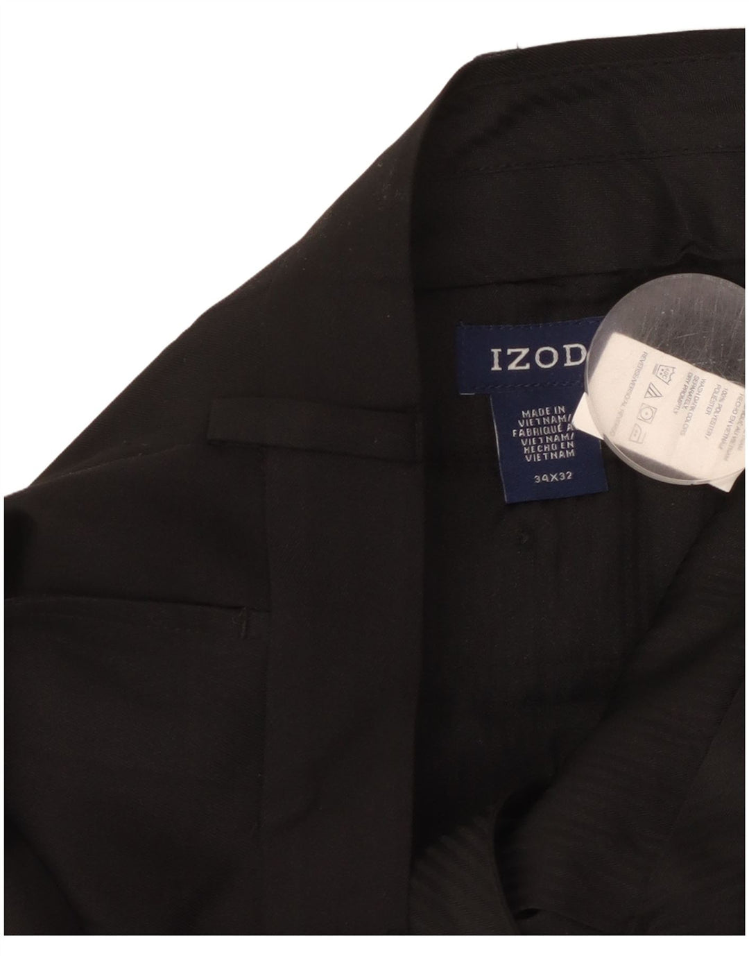Pantaloni chino drept bărbați Izod L34 L32 Poliester negru