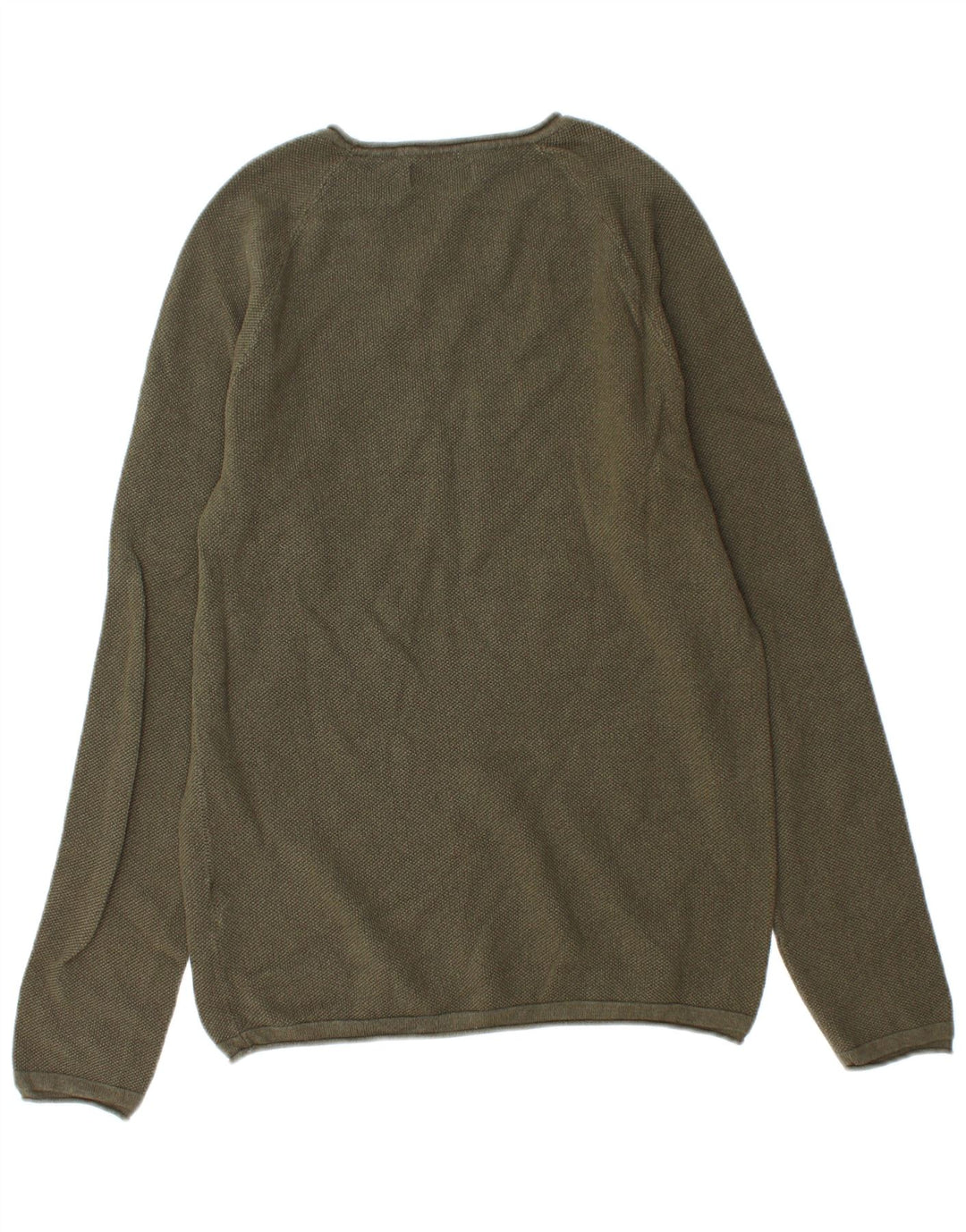 Pulover Jack & Jones pentru bărbați, cu gât crew, bumbac verde mediu